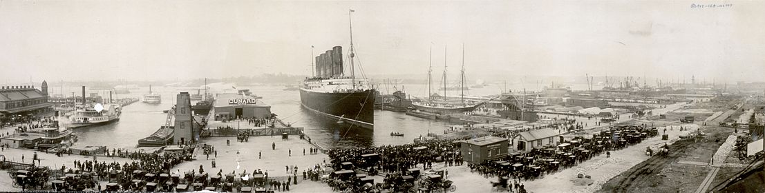 Lusitania on maiden voyage