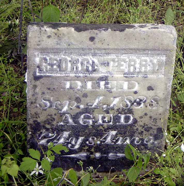 George Terry's
          tombstone, Indiana