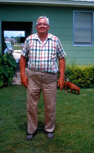 Ed Johnson with dog