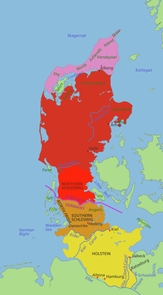 Jutland peninsula
          map