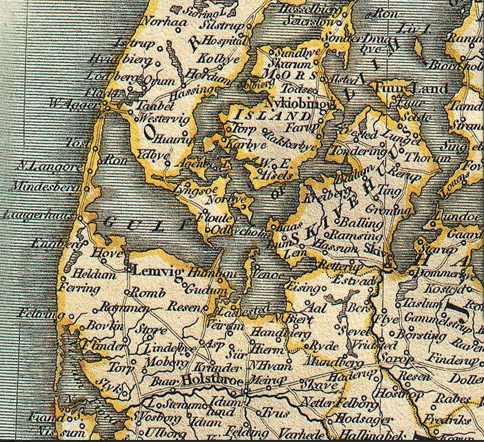 Denmark, Thisted detail map 1801
