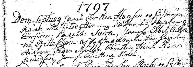 Sara Christensdatter bapt. 1797