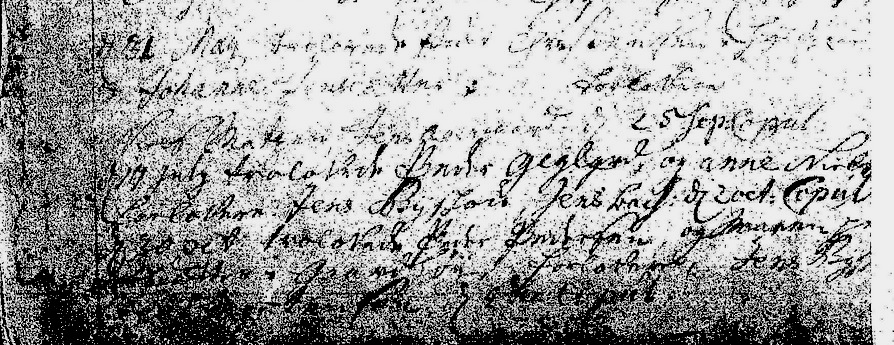 Christenson Peder marries 1740