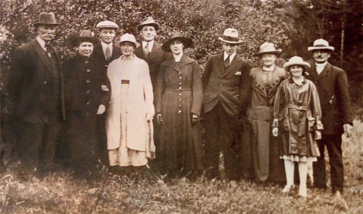 Pete's family in Denmark in 1920.