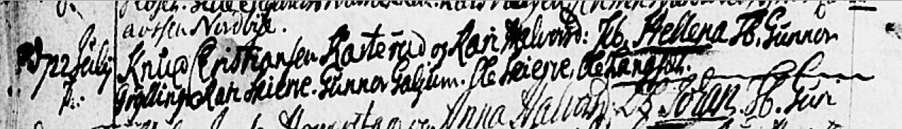 Hellena Christiansen baptism 1787