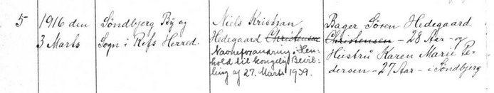 Niels Hedegaard birth 1916