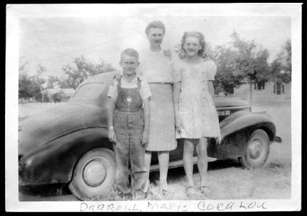 Marie, Darrell and
        Cora Lou