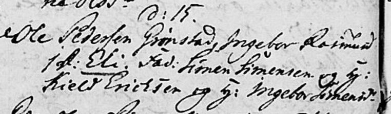 Eli Olsdatters bapt 1767