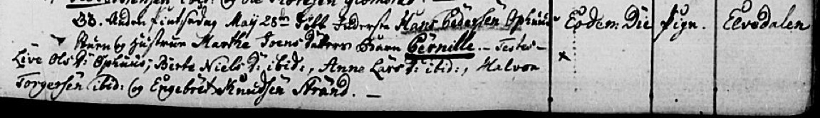 Pernille
        Pedersen 1792 baptism