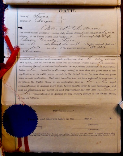 Pete's harrow
                patent 1908