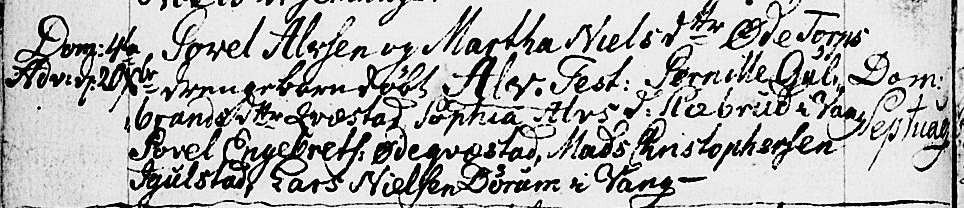 Alv Poulsen's birth 1778 Loten Nor