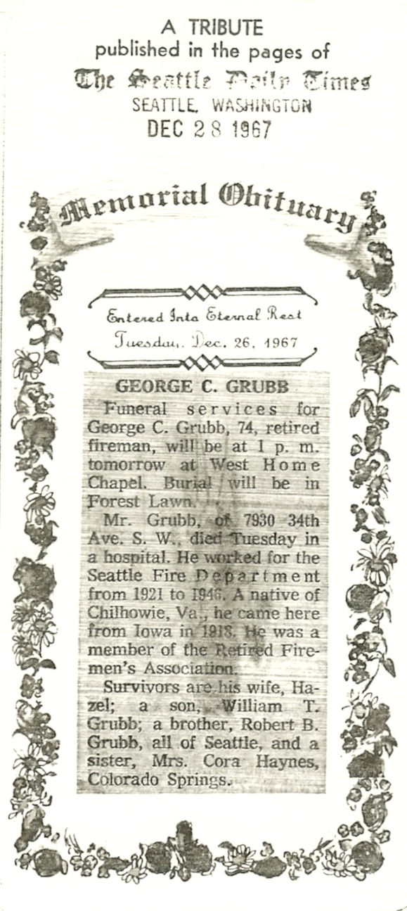 G. Grubb
                  memorial